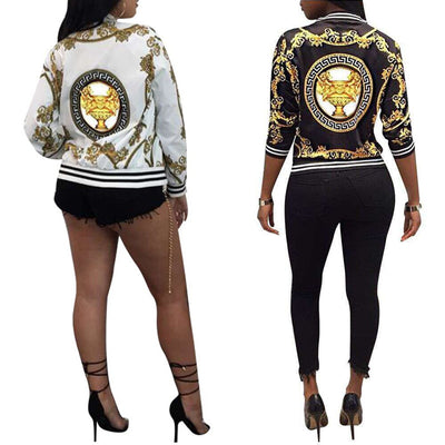 Chaqueta Deportiva con Estampado y Cierre, Cuello Tipo Béisbol - Image 16