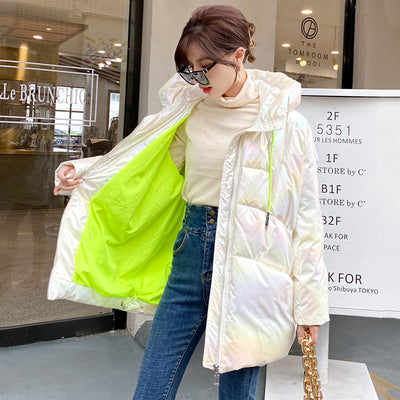 Abrigo de Algodón Desechable Multicolor Estilo Coreano para Mujer - Image 13