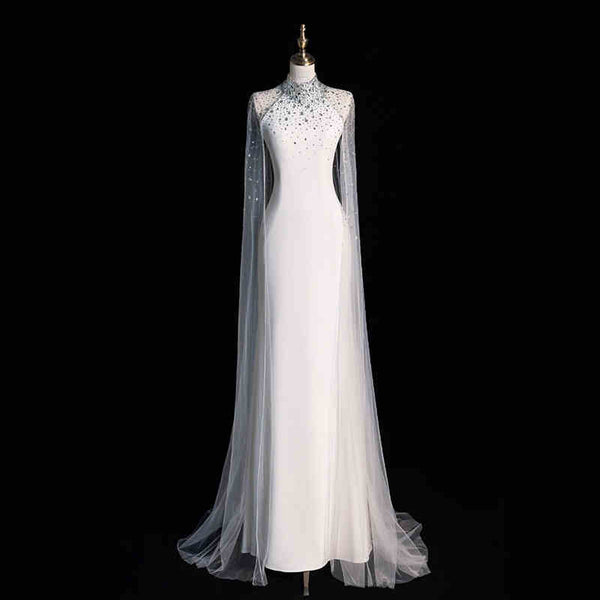 Vestido de Novia Blanco Satén Sirena - Elegancia Clásica para tu Día Especial