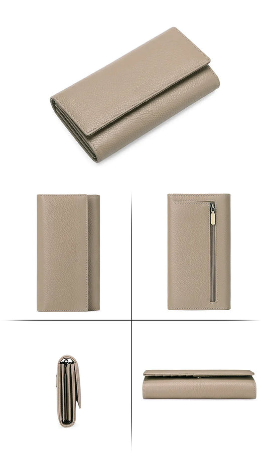Cartera Larga de Cuero Genuino para Mujer - Diseño Europeo Premium - Image 17