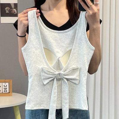 Chaleco Elegante con Moño para Mujer - Ajuste Ceñido y Sofisticado