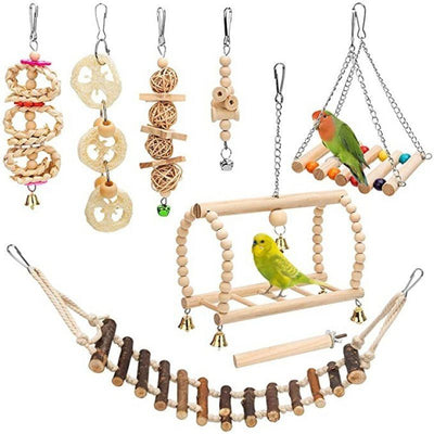 Juguete Columpio para Loro con Campana y Anillo - Pequeño y Mediano - Image 4