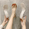 Sandalias Transparentes de Tacón Grueso