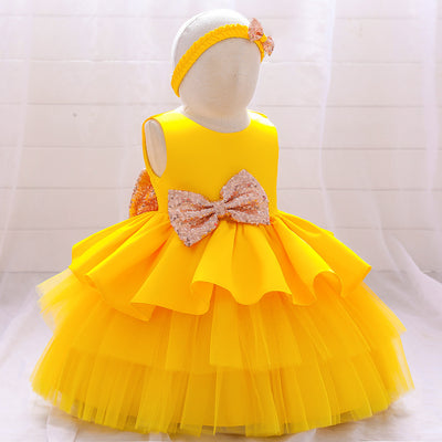 Vestido de Princesa para Niña de Un Año - Diseño Europeo Estampado Elegante - Image 17