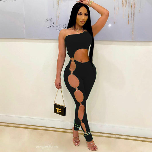 Traje de Baño Enterizo Sexy con Detalles Rotos