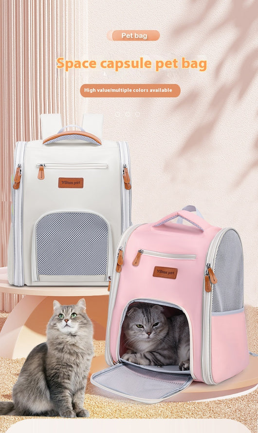 Mochila Transportadora Respirable para Mascotas - Plegable y Portátil - Image 13