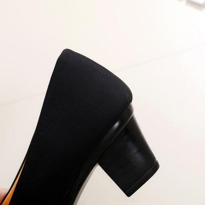 Zapatos de Tela Pekín Clásicos para Mujer - Tacón Alto, Suela Antideslizante, Ideal para Trabajo y Ceremonias - Image 5