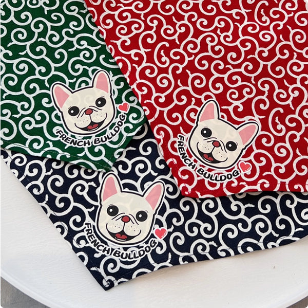 Pañoleta Triangular para Mascotas con Encaje Floral Tang