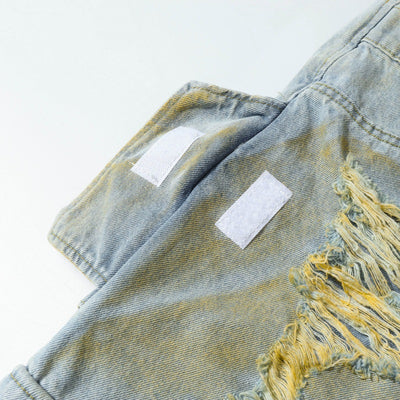 Pantalones Cortos Denim Estampado Holgados para Hombre - Image 15