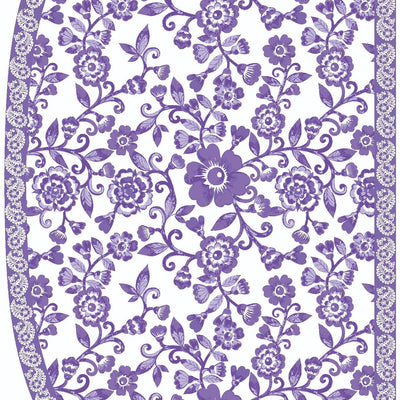 Blue and white porcelain print bikini with an adjustable lace-up top and matching sheer sarong skirt. - Image 12