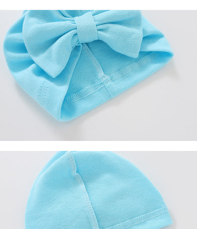 Gorro de Bebé Recién Nacido con Lazo Grande - Diseño Europeo y Americano - Image 13
