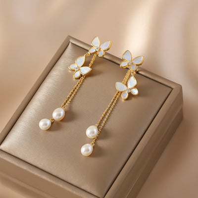 Aretes Mariposa con Borla Larga Exquisitos y Trendy - Image 12