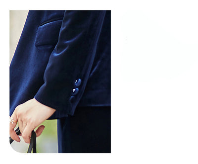 Blazer de Terciopelo para Mujer - Traje Elegante y Minimalista - Image 14