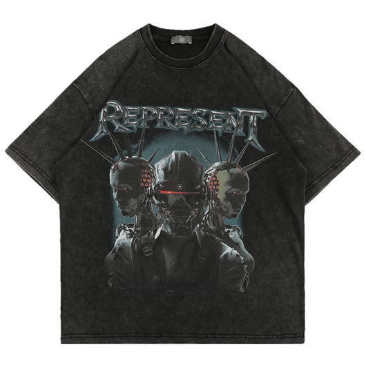 Camiseta Hip Hop Suelta Personalizada con Efecto Desgastado para Hombre - Image 9