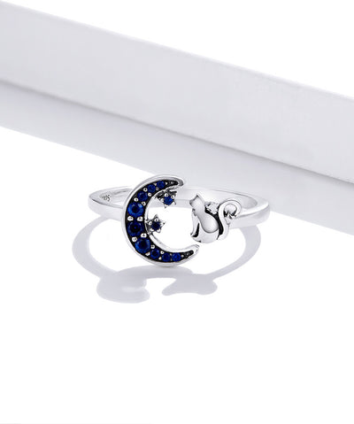Anillo de Plata Gato Luna - Diseño Minimalista y Elegante - Image 12