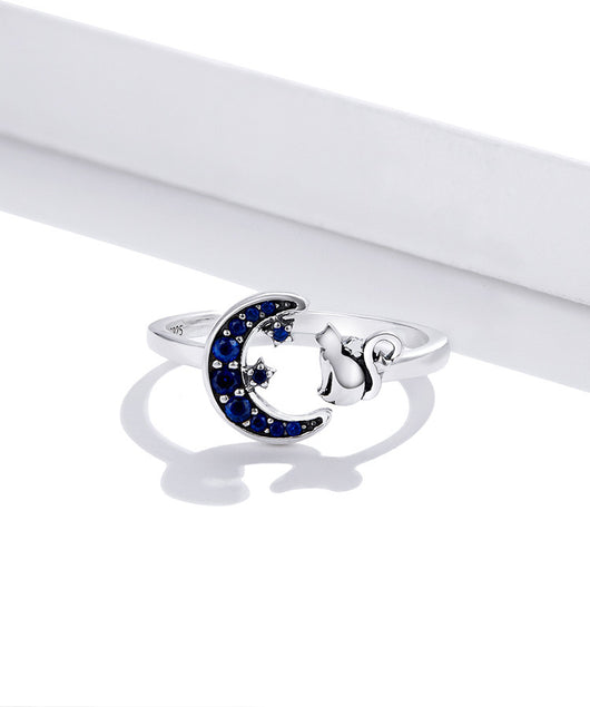 Anillo de Plata Gato Luna - Diseño Minimalista y Elegante - Image 12