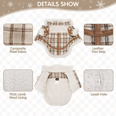 Abrigo Cuadrille para Mascotas - Invierno Cálido con Forro de Lana - Image 20