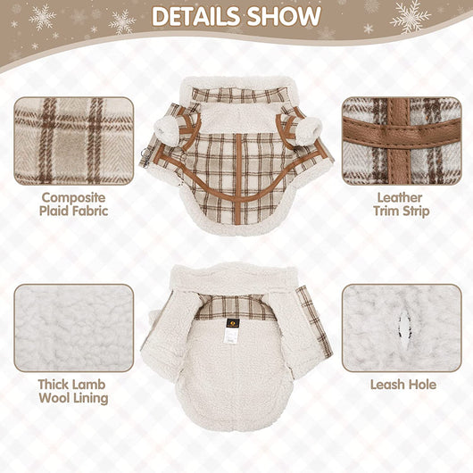 Abrigo Cuadrille para Mascotas - Invierno Cálido con Forro de Lana - Image 20