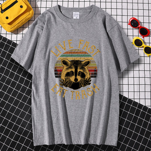 Playera Hombre Estilo Urbano Live Fast Eat Trash - Image 19