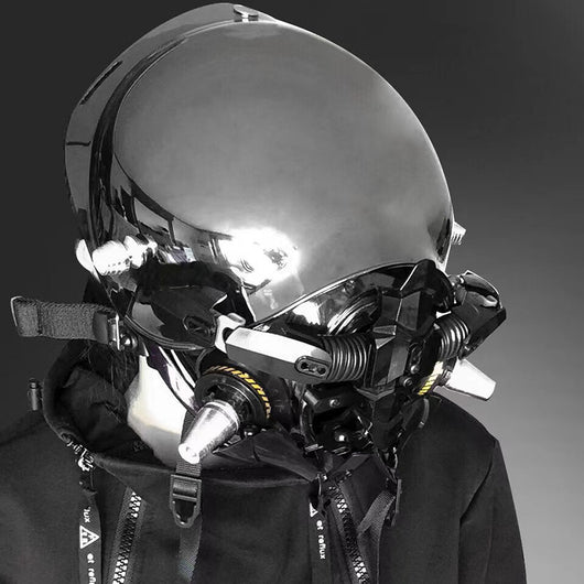 Casco Luminiscente de Rol Mecánico - Diseño Futurista de Ciencia Ficción - Image 13