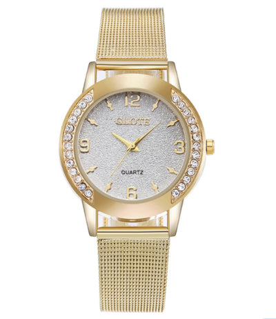 Reloj Electrónico Unisex con Pulsera de Malla Dorada - Image 9