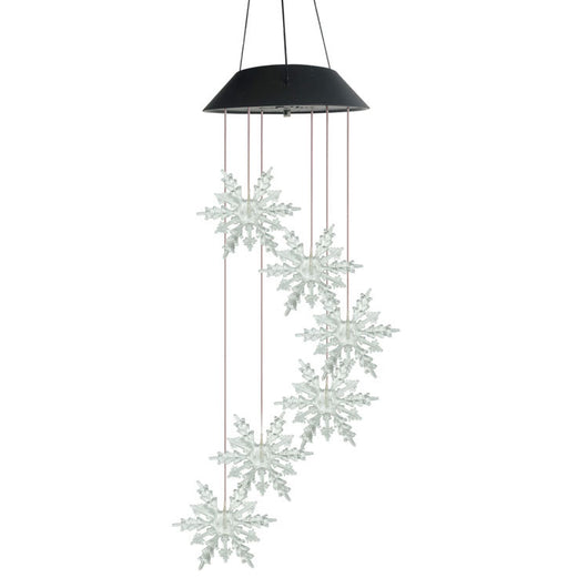 Lámpara Solar Copo de Nieve Navideño con Sonido - Image 8