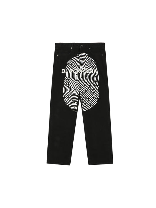 Jeans para Parejas con Diseño de Huella Digital Impresa - Image 10