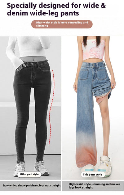 Pantalones Vaqueros Cintura Alta Pierna Ancha Degradado - Ajuste Holgado para Mujer - Image 15