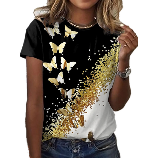 Playera Mujer Cuello Redondo Manga Corta Degradado Digital - Image 8