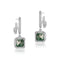 New S925 Silver Plated Green Moss Female Water Plants Agate Eardrops Silver Plated 925 Silver Plated