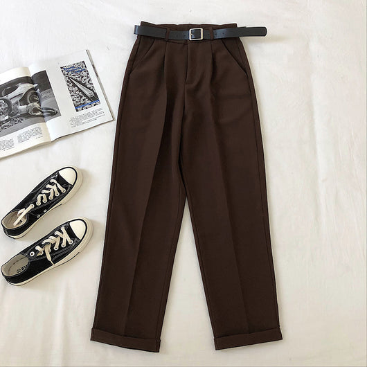 Pantalón Harem de Talle Alto para Mujer con Cinturón Integrado - Image 10
