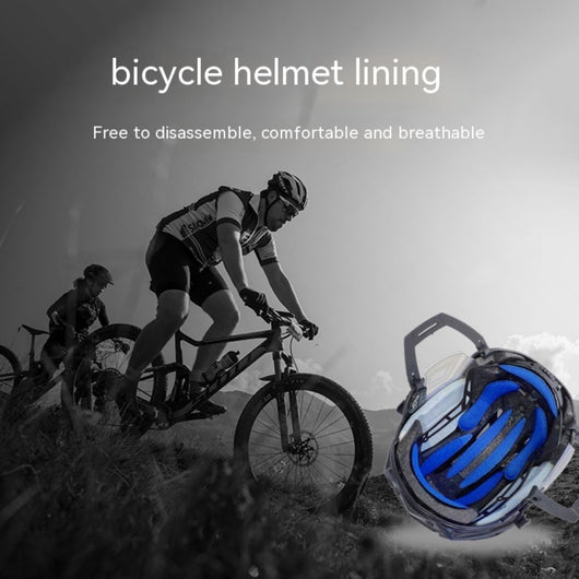 Forro Protector para Casco de Ciclismo Transpirable con Velcro y Almohadilla de Barbilla