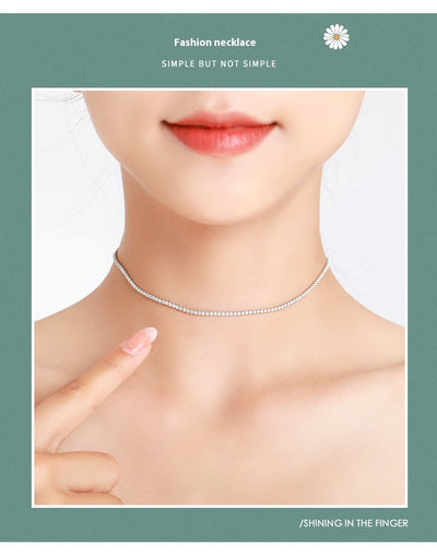 Collar de Plata 925 con Diamantes Incrustados - Lujo Ligero para Influencers - Image 11