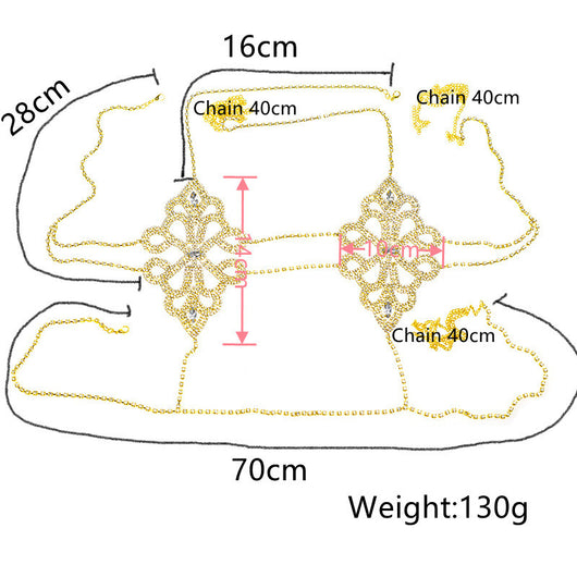 Cadena Corporal Rhinestone con Garra Xiangyun - Image 2