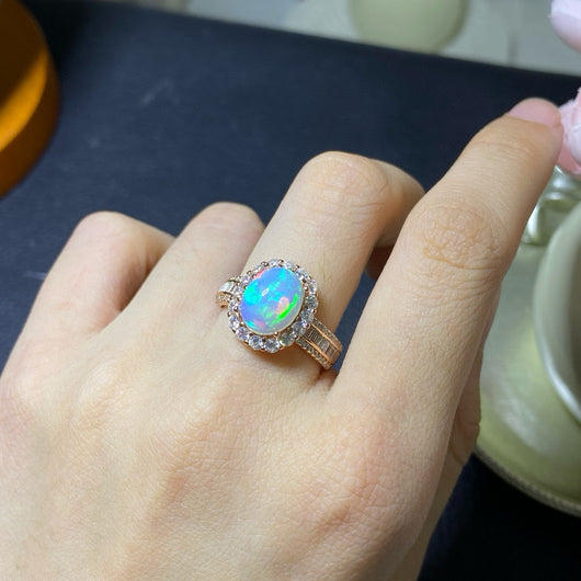 Anillo de Ópalo Natural Hecho a Mano - Diseño Exclusivo - Image 5