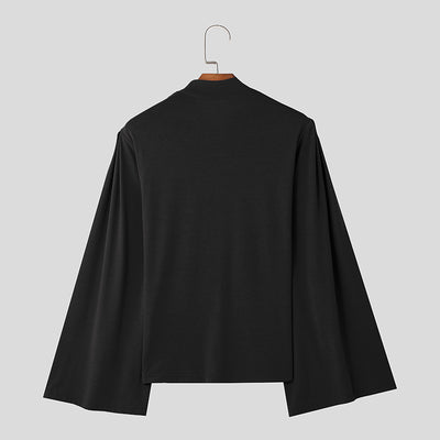 Playera Manga Larga Cuello Alto Slim Fit con Cuello Tipo Swing - Image 17