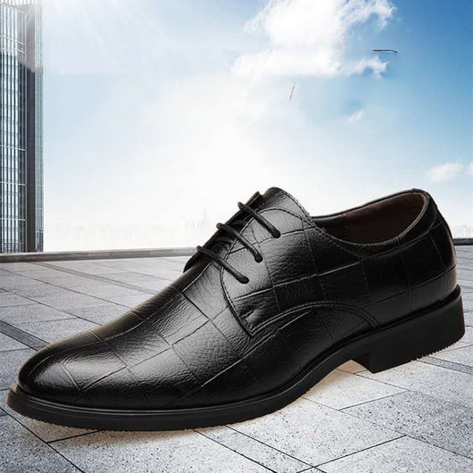 Zapatos Casuales Ejecutivos con Cordones Estilo Coreano Respirable Negro - Image 11