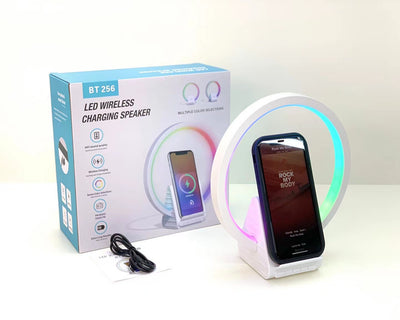 Parlante Inteligente Bluetooth con Luz Ambiental y Cargador Inalámbrico 15W - Image 7