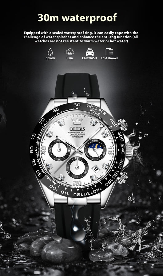 Reloj Deportivo Multifunción con Cronómetro de Cuarzo para Hombre - Image 12
