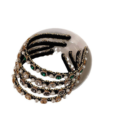 Diadema de Perlas Barrocas con Diamantes y Bordes Finos - Elegancia de Alta Gama - Image 6