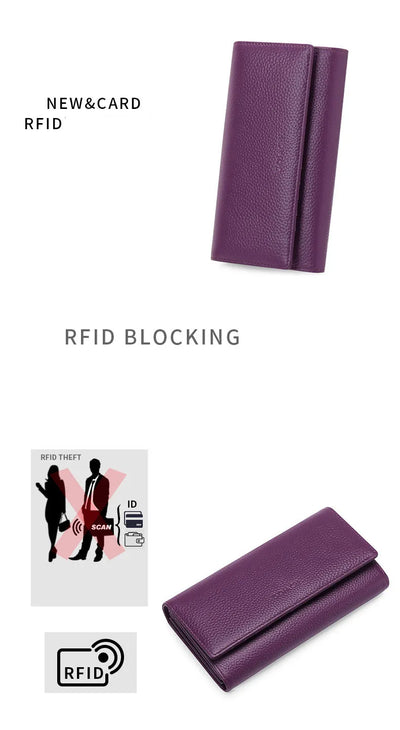 Cartera Larga de Cuero Genuino para Mujer - Diseño Europeo Premium - Image 14