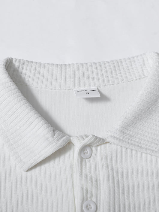 Polo Manga Larga con Cuello Solapa y Botones para Hombre - Image 17
