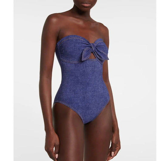 Traje de Baño Vintage Denim Una Pieza para Mujer - Image 12