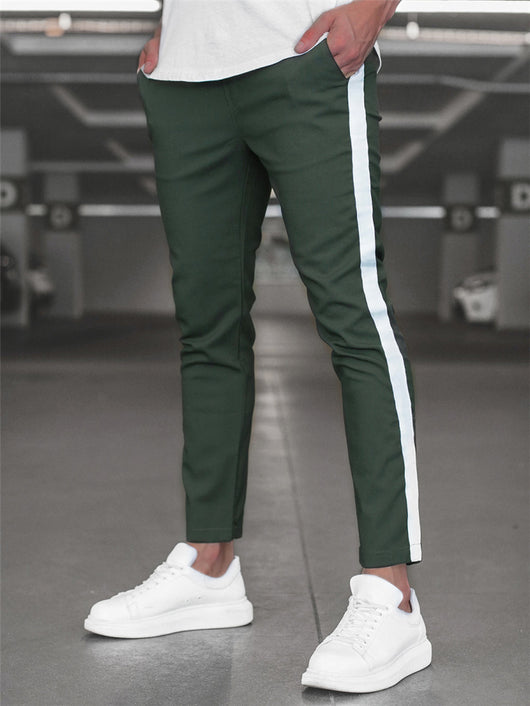 Pantalones Slim Ajustados con Rayas Horizontales para Hombre - Image 16