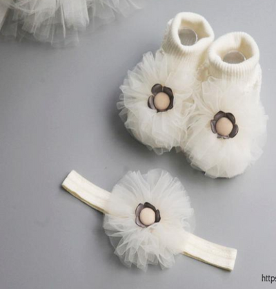 Set de Diademas y Calcetines para Bebé
