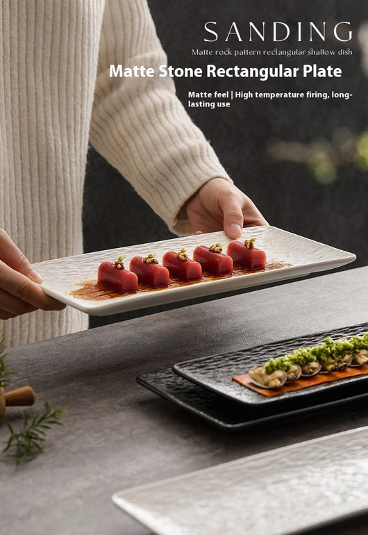 Plato Rectangular de Cerámica Premium para Sushi - Image 20