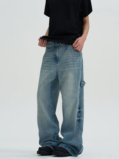 Jeans Lavados Rectos Oversize de Pierna Ancha - Image 6