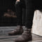 Botas Cortas Estilo Británico con Pliegues para Hombre