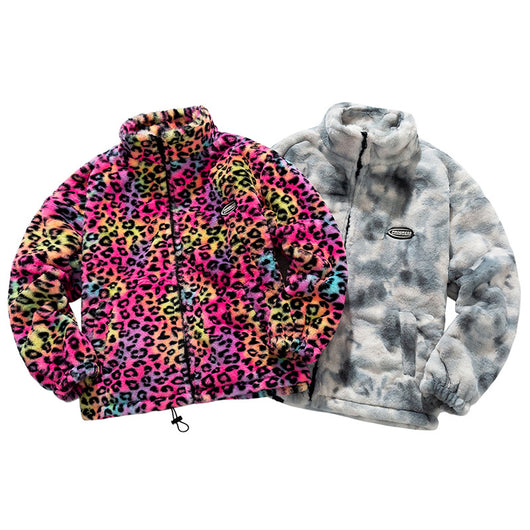 Chaqueta Vintage de Algodón con Tie-Dye para Tallas Grandes