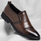 Zapatos Ejecutivos Slip-On de Cuero Vintage Talla Grande para Hombre